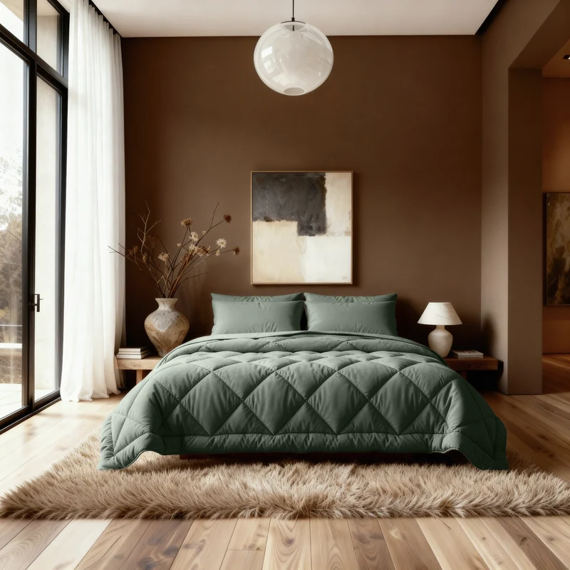 Zelesta Comfort Uni Diamond Bettdecke – Grün