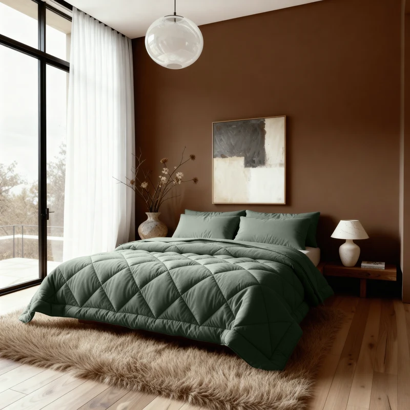Zelesta Comfort Uni Diamond Bettdecke – Grün