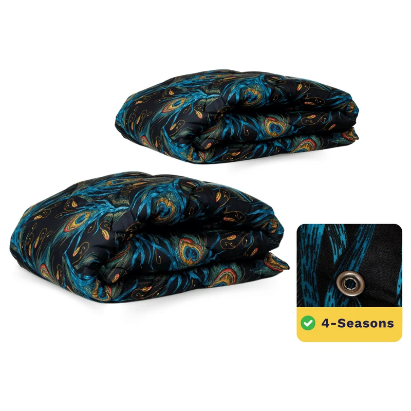 Zelesta Wonderbed 4-Jahreszeiten double - Peacock Feathers