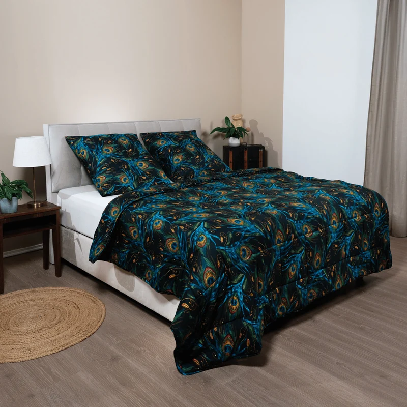 Zelesta Wonderbed 4-Jahreszeiten double - Peacock Feathers