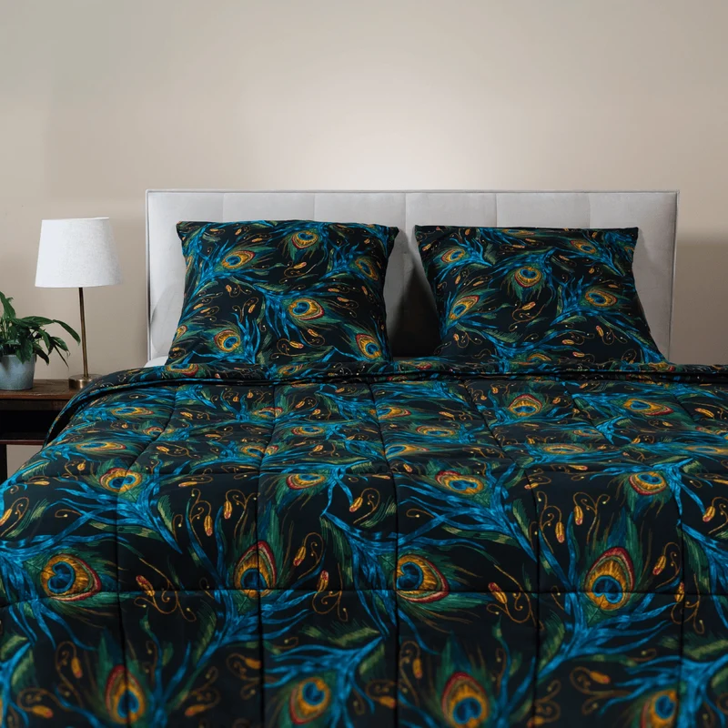Zelesta Wonderbed 4-Jahreszeiten double - Peacock Feathers