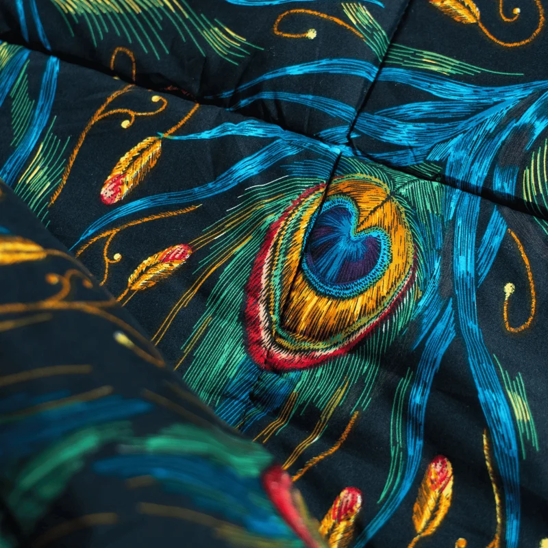 Zelesta Wonderbed 4-Jahreszeiten double - Peacock Feathers