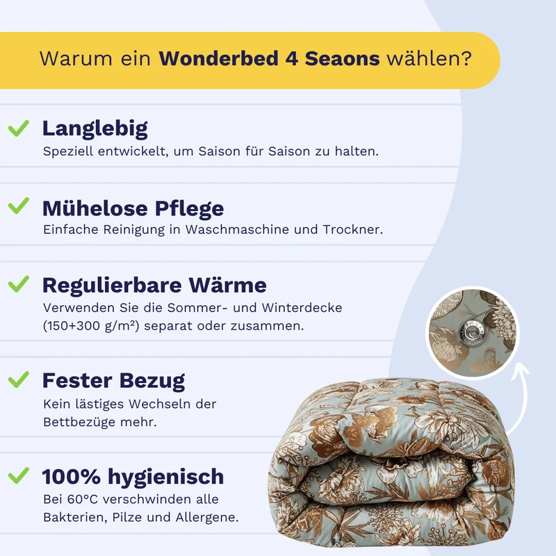 Zelesta Wonderbed 4-Jahreszeiten Double - Botanic Chique