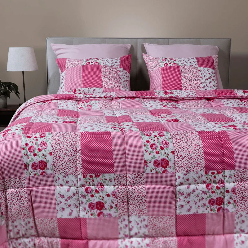 Zelesta Comfort Design Bettdecke - Patchwork Rosa