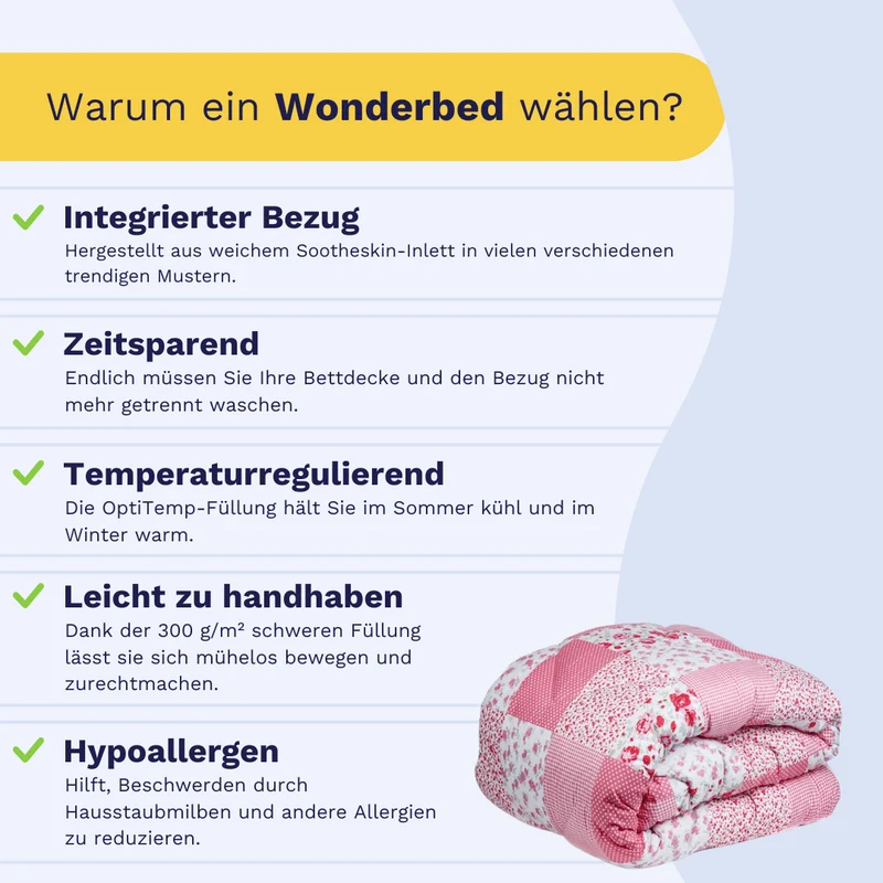 Zelesta Comfort Design Bettdecke - Patchwork Rosa