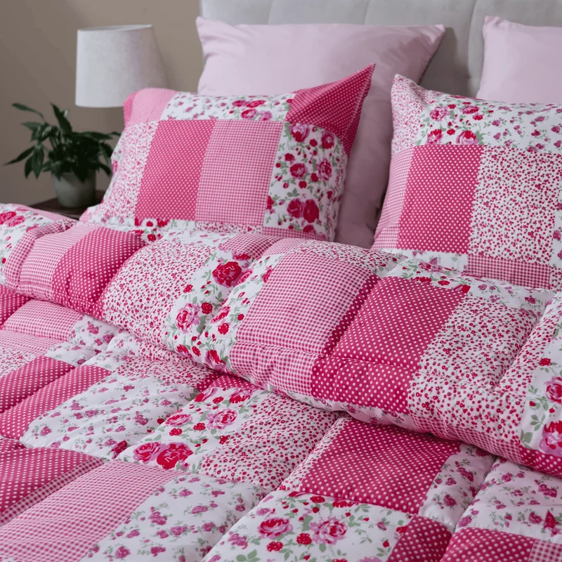 Zelesta Comfort Design Bettdecke - Patchwork Rosa