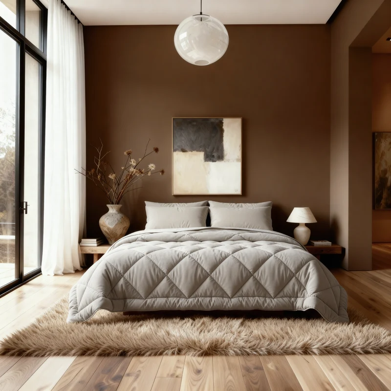 Zelesta Comfort Uni Diamond Bettdecke – Sandbeige