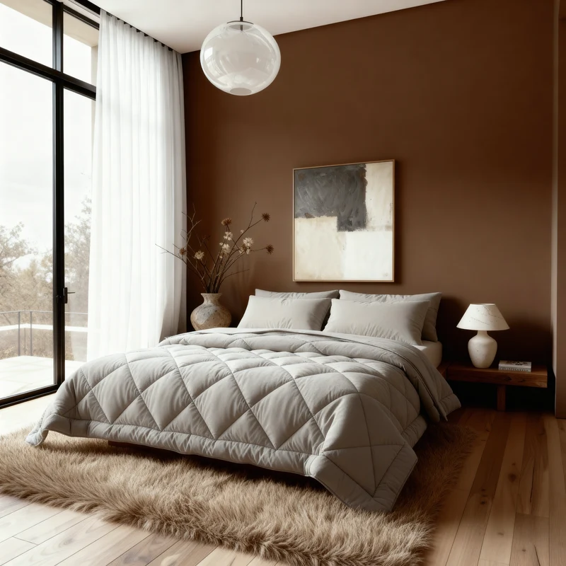 Zelesta Comfort Uni Diamond Bettdecke – Sandbeige
