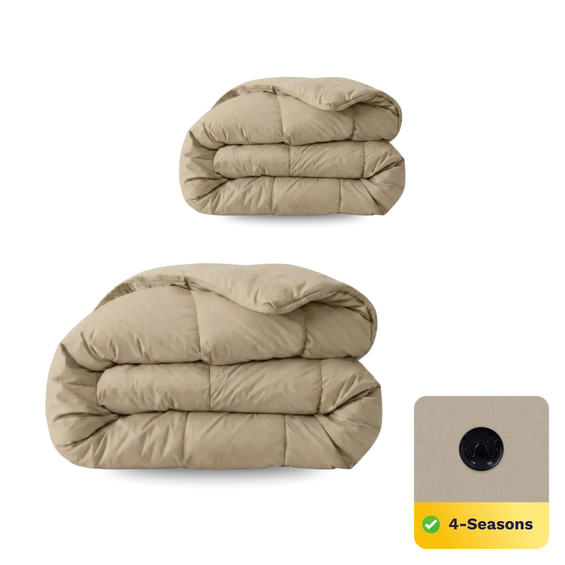 Zelesta Wonderbed 4-Jahreszeiten Double Baumwolle - Taupe Blush