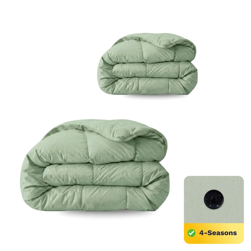 Zelesta Wonderbed 4-Jahreszeiten Double Baumwolle - Natural Green