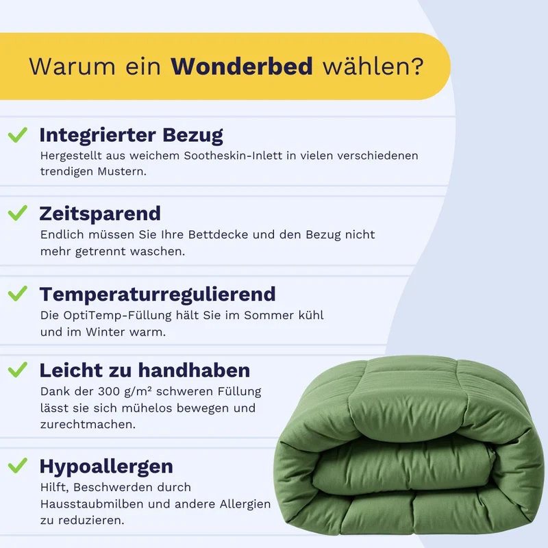 Zelesta Comfort Uni Bettdecke – Salbeigrün