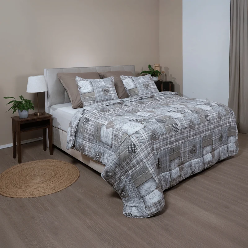 Zelesta Wonderbed 4-Jahreszeiten double - Patchwork Hearts