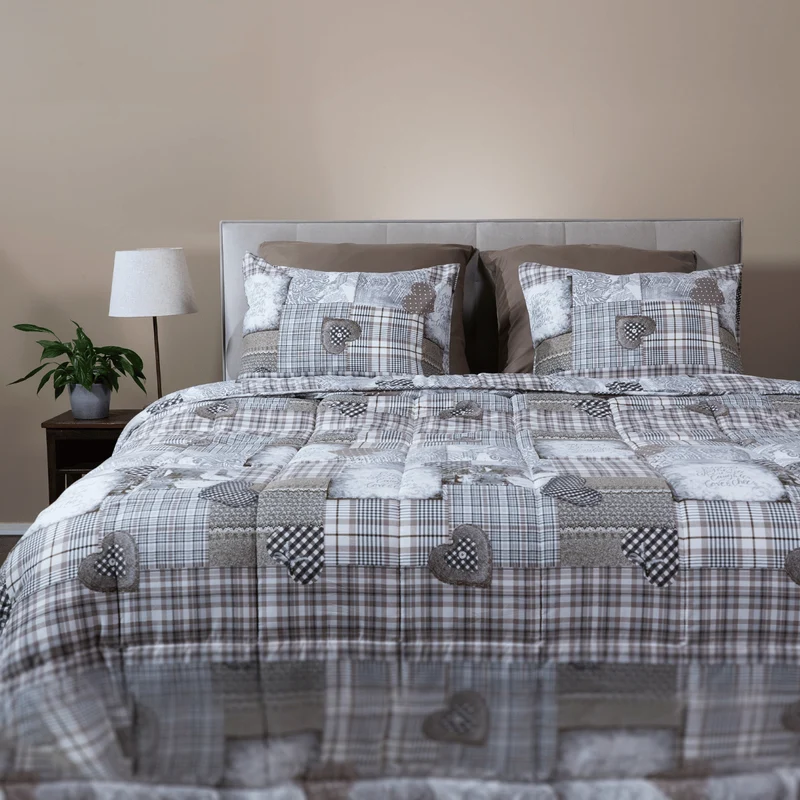 Zelesta Wonderbed 4-Jahreszeiten double - Patchwork Hearts