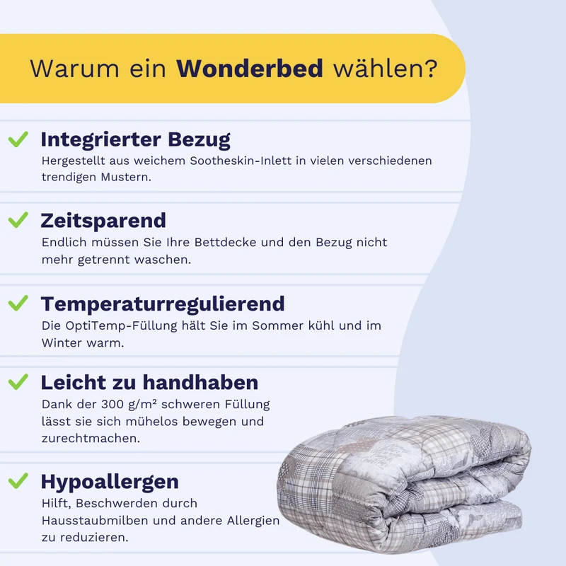 Zelesta Comfort Design Bettdecke - Patchwork Herzen