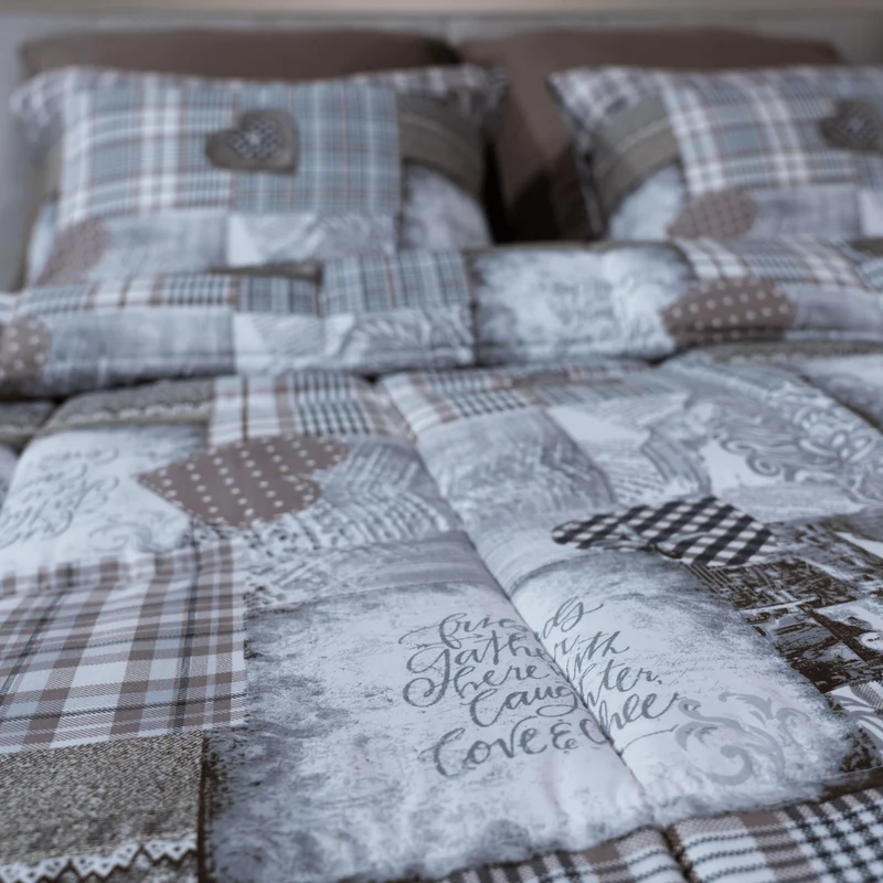 Zelesta Wonderbed 4-Jahreszeiten double - Patchwork Hearts