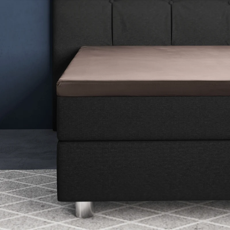 Primaviera Deluxe Topper Satin Deluxe Spannbettuch - Taupe
