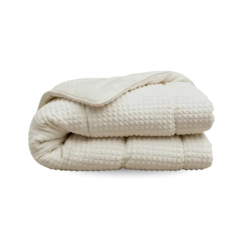 Zelesta Special Teddy Check Bettdecke - Creme