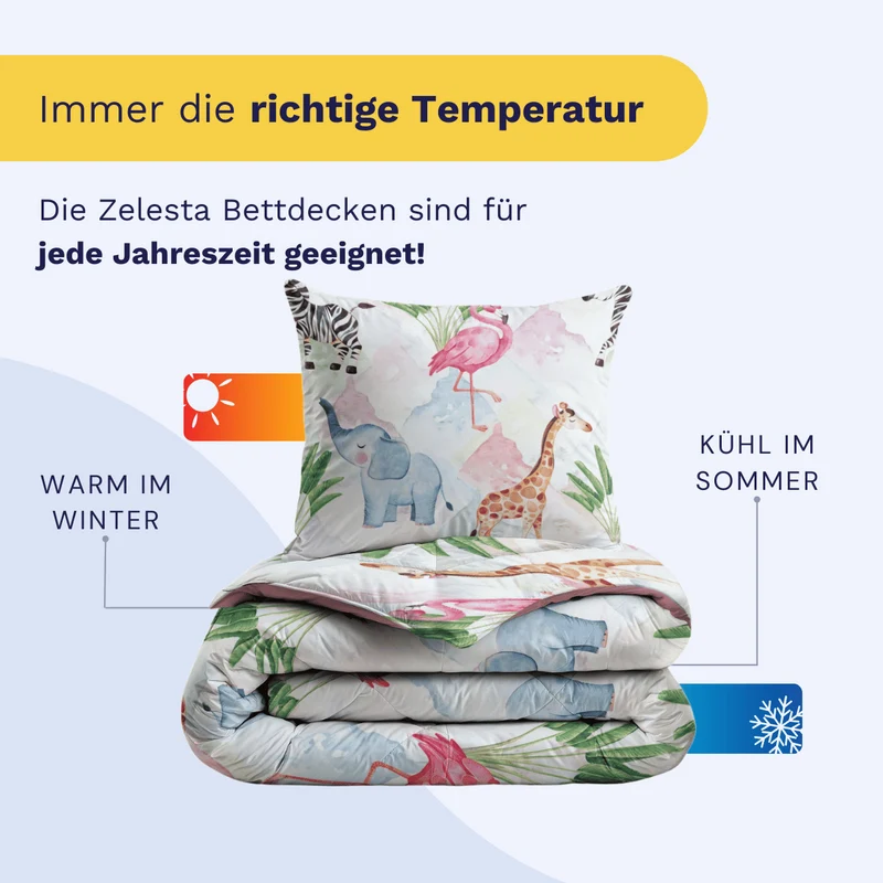Zelesta Comfort Kids Bettdecke - Colourful Animals