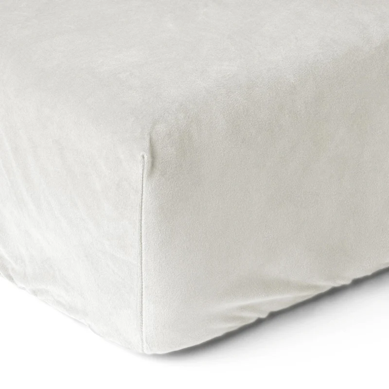 Samt-Spannbettlaken Creme
