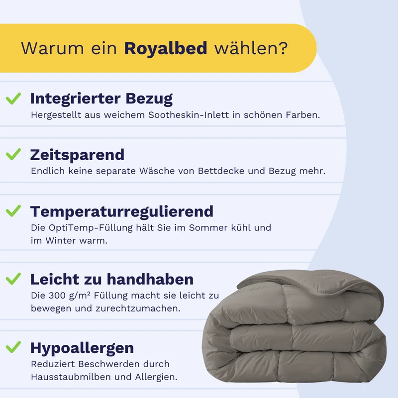 Zelesta Everyday Uni Bettdecke - Zartes Grau