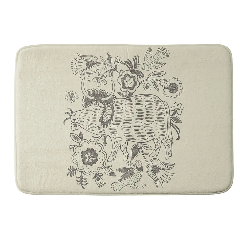 Decorative bull graphic art Bath Mat