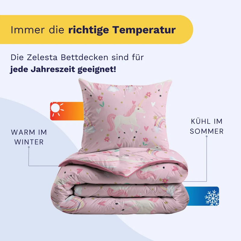 Zelesta Comfort Kids Bettdecke - Rainbow Unicorn