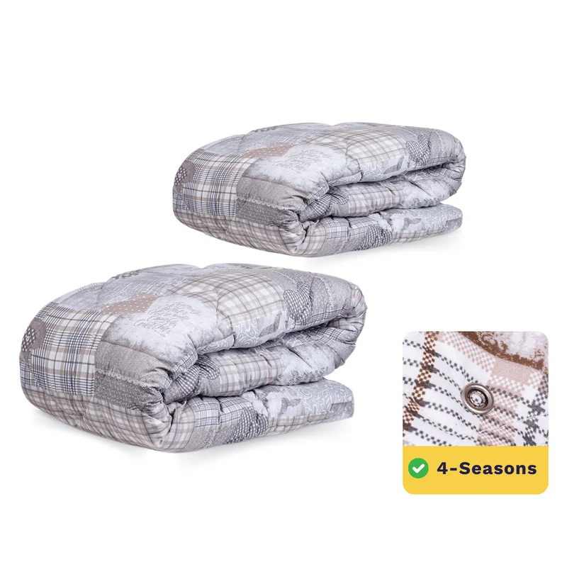 Zelesta Wonderbed 4-Jahreszeiten double - Patchwork Hearts