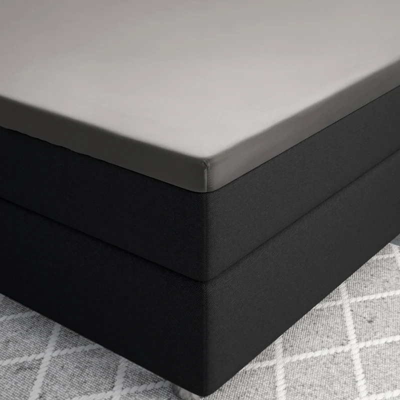 Primaviera Deluxe Topper Satin Deluxe Spannbettuch - Grau