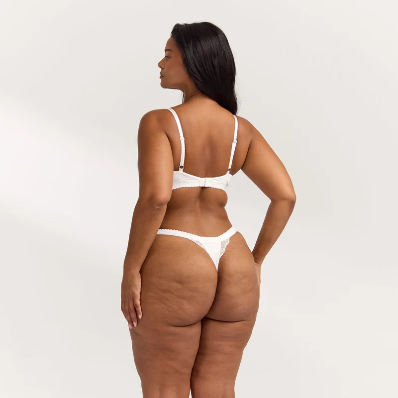 Ribbed Balcony BH - Wit
