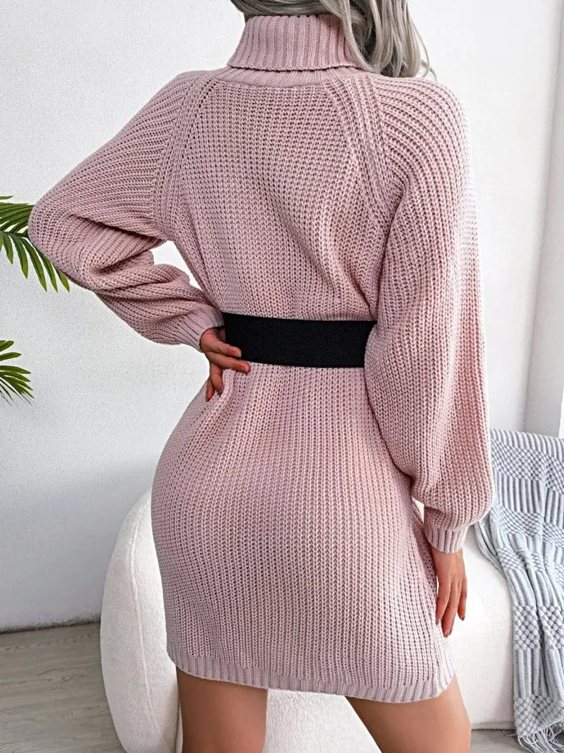 Elegante decoratieve sweaterjurk met knoopjes - 100% acryl, licht elastisch, machinewasbaar