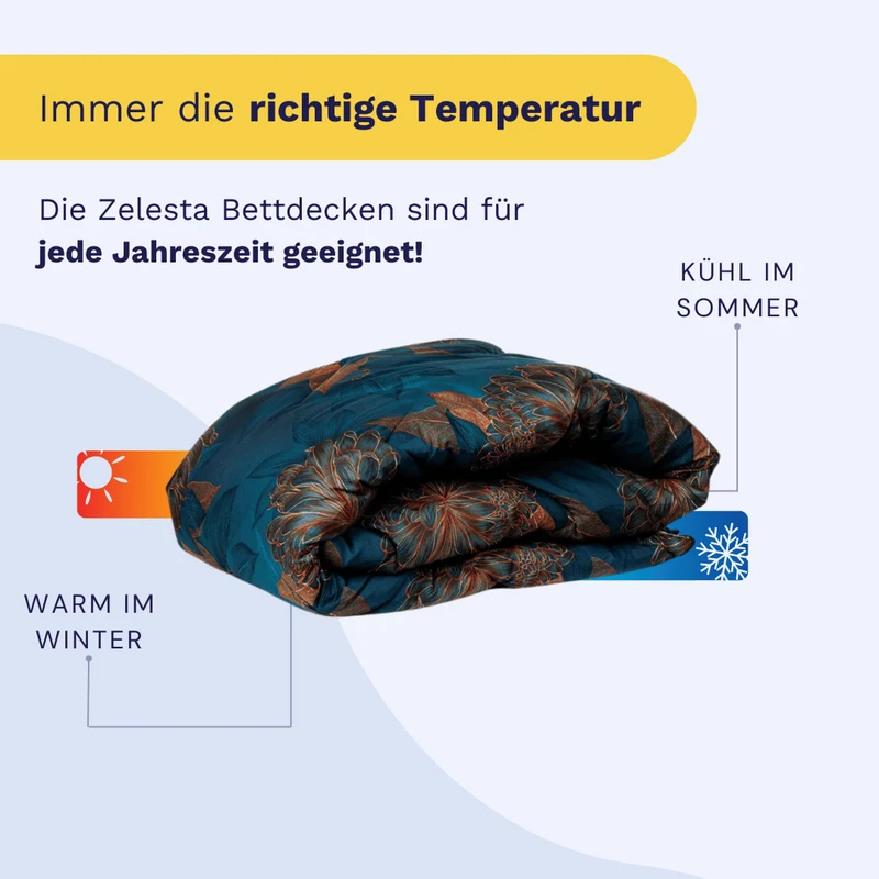 Zelesta Comfort Design Bettdecke - Königliche Blumen