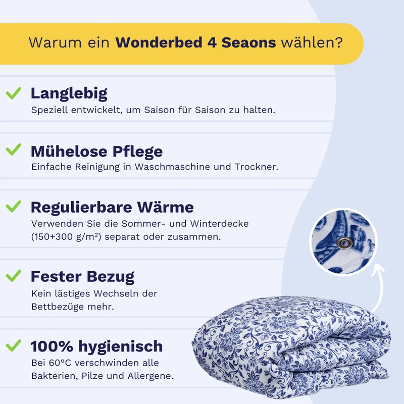 Zelesta Wonderbed 4-Jahreszeiten double - Old Dutch