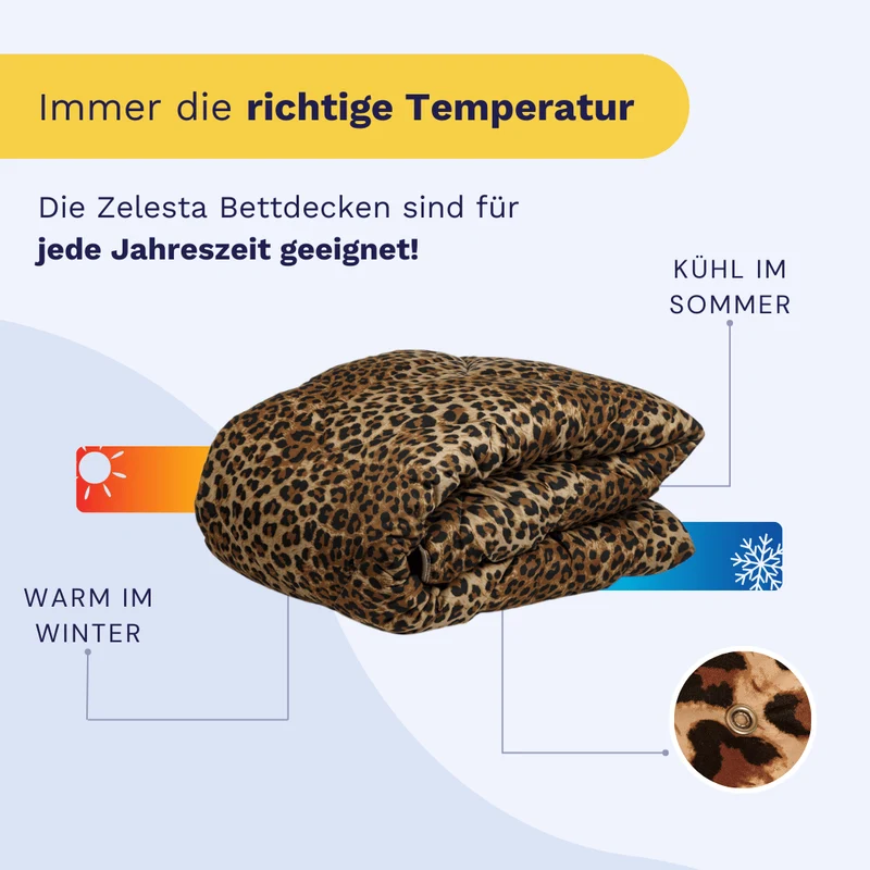 Zelesta Wonderbed 4-Jahreszeiten double - Jaguar Skin