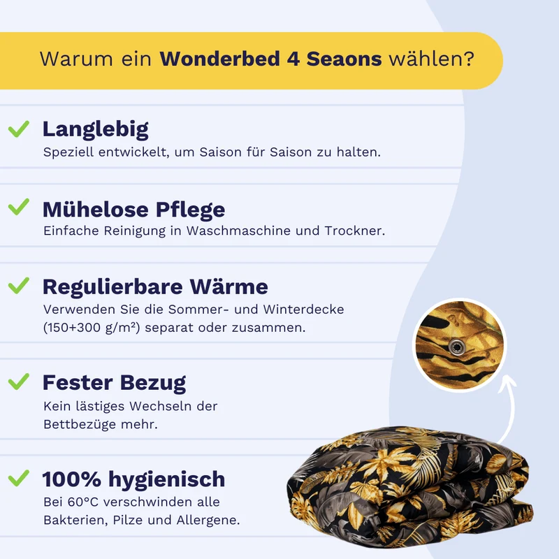 Zelesta Wonderbed 4-Jahreszeiten double - Golden Leaves