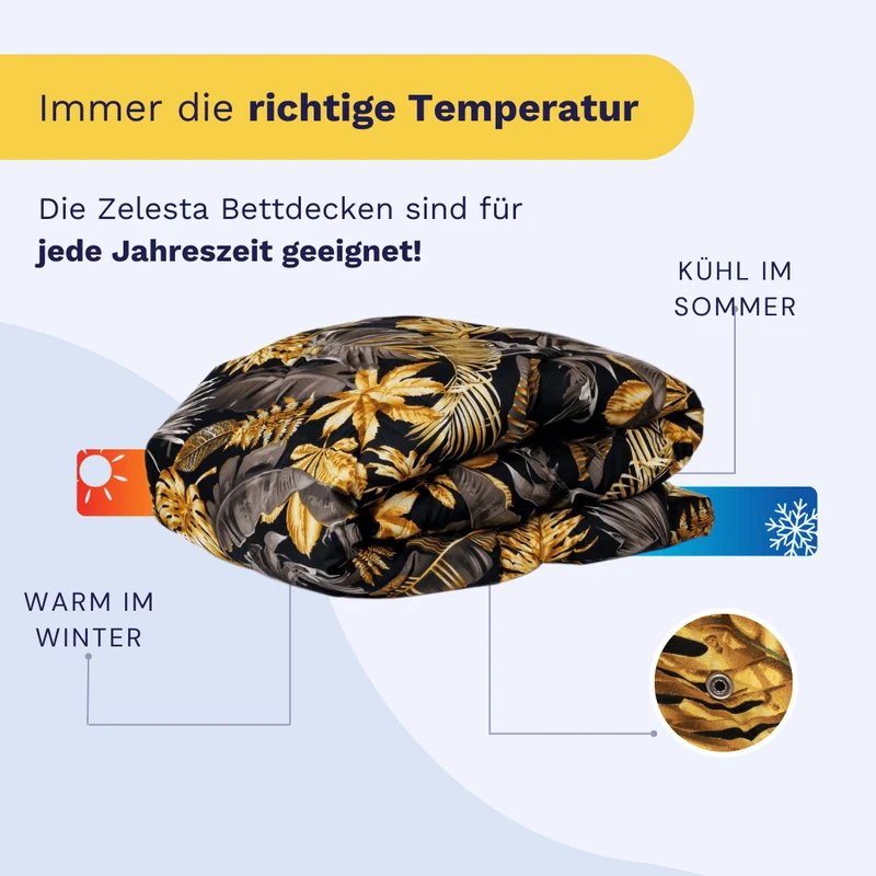 Zelesta Wonderbed 4-Jahreszeiten double - Golden Leaves