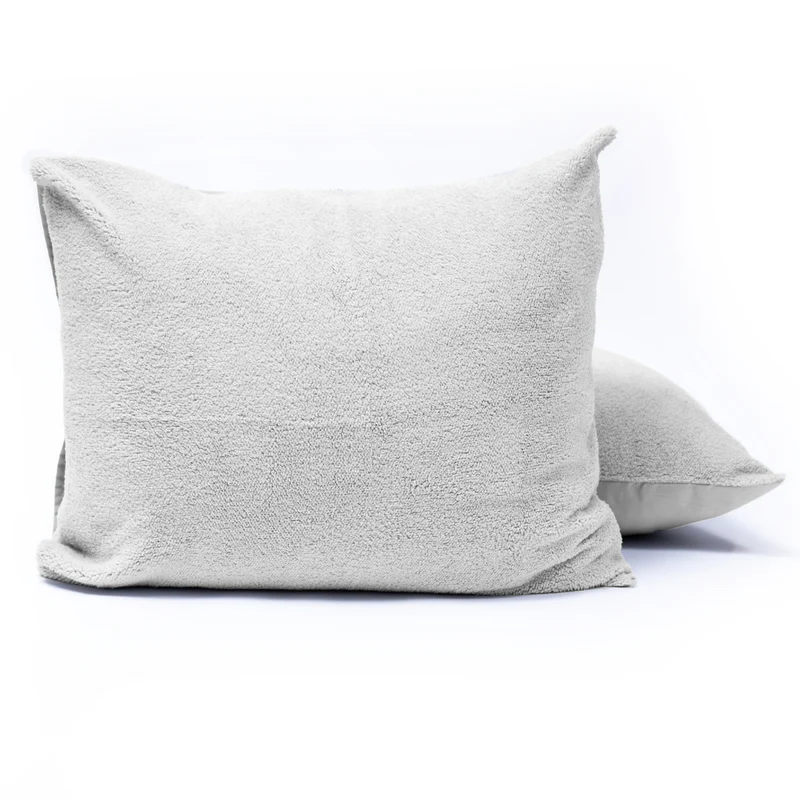 Zelesta Teddy Kissenbezüge Set von 2 - Grau