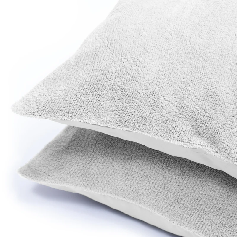 Zelesta Teddy Kissenbezüge Set von 2 - Grau