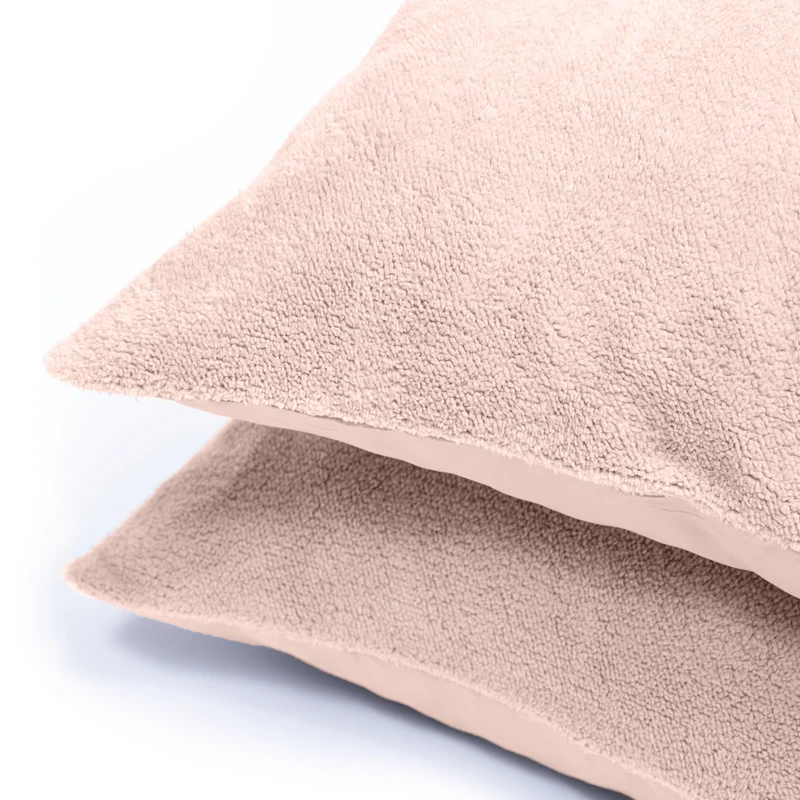 Zelesta Teddy Kissenbezüge Set von 2 - Rosa