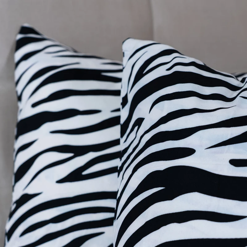 Zelesta Comfort Design Kissenbezüge Set von 2 - zebra skin