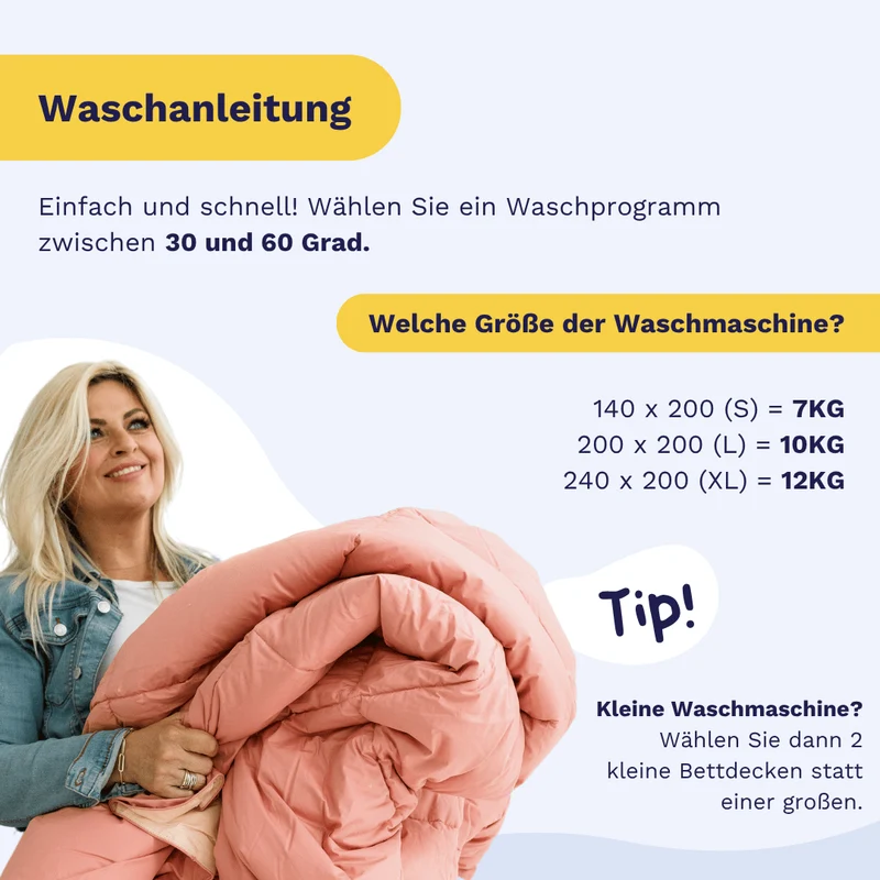 zailistade.comluxe Perkal-Baumwolle Bettdecke - Traumblau & Creme