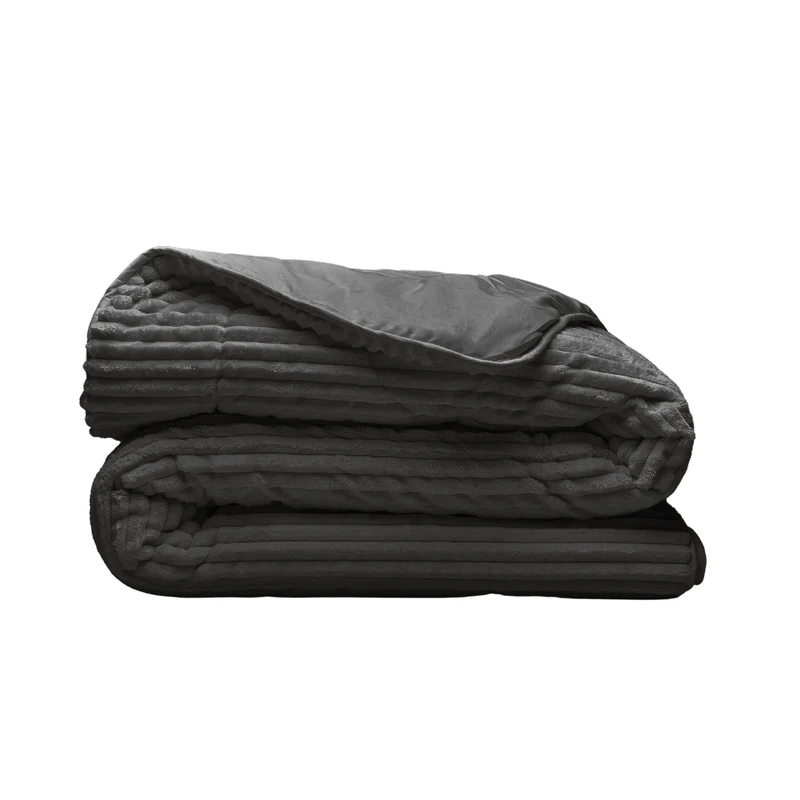 Zelesta Special Teddy Groove Bettdecke - Anthrazit