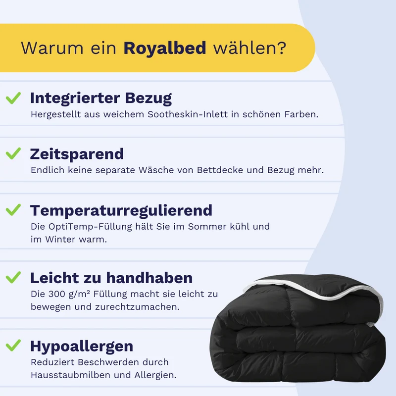 Zelesta Everyday Uni Bettdecke - Schwarz