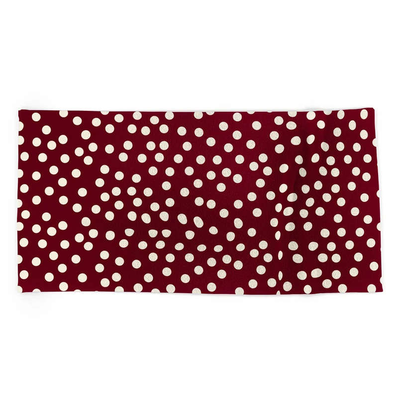 Bordeaux Scatter Dots Bath Towel
