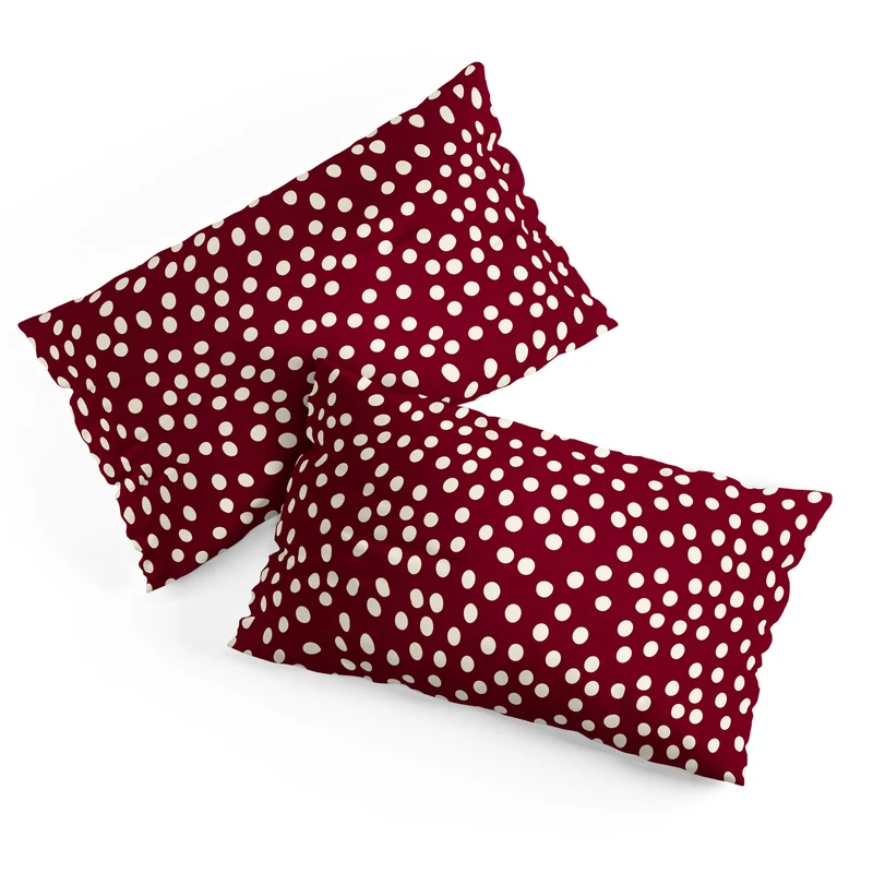 Bordeaux Scatter Dots Pillow Sham