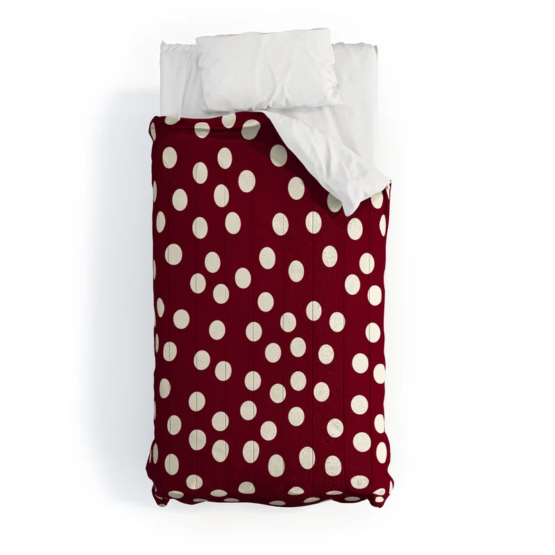 Bordeaux Scatter Dots Comforter
