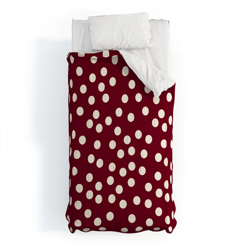 Bordeaux Scatter Dots Comforter