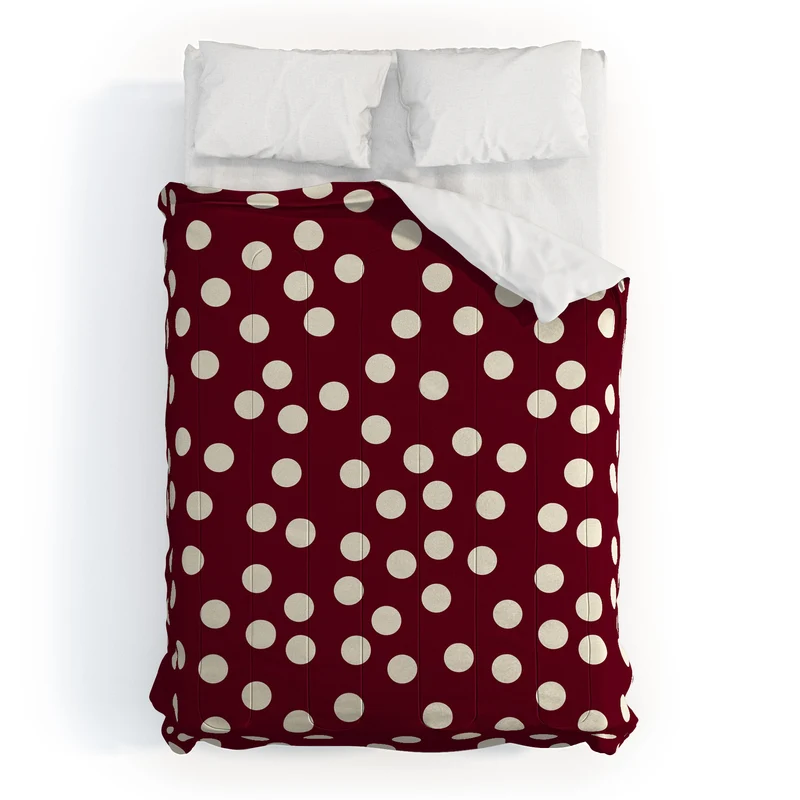 Bordeaux Scatter Dots Comforter