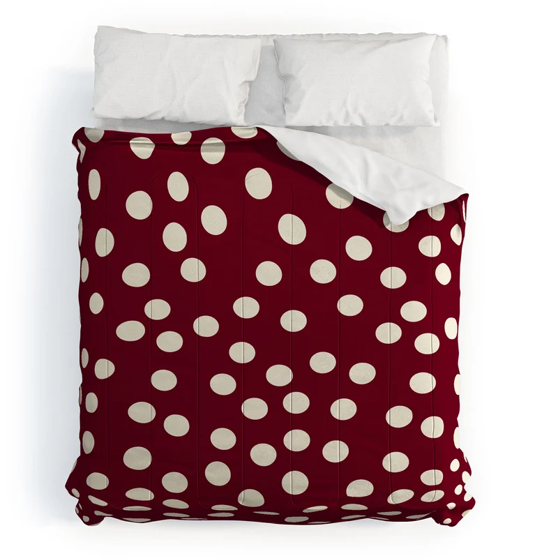 Bordeaux Scatter Dots Comforter