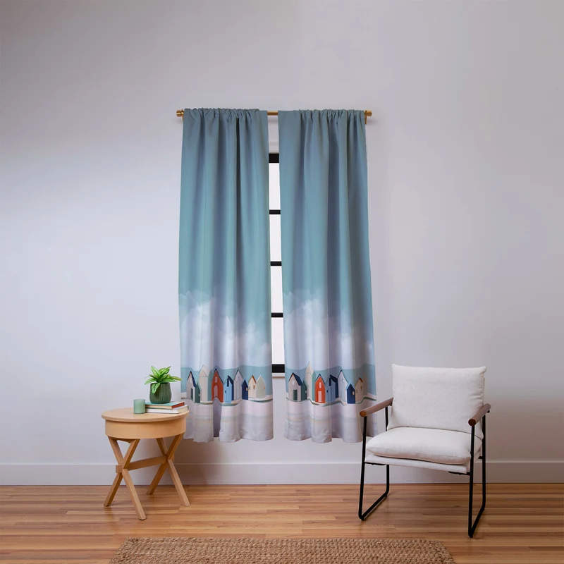 Beach Houses Window Curtain