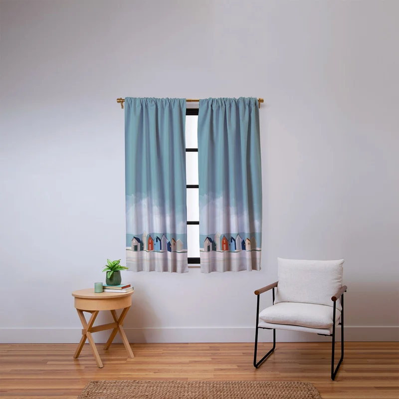 Beach Houses Window Curtain